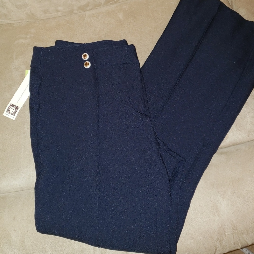 Anne Klein Women's Trousers! NWT Size 4 Navy!